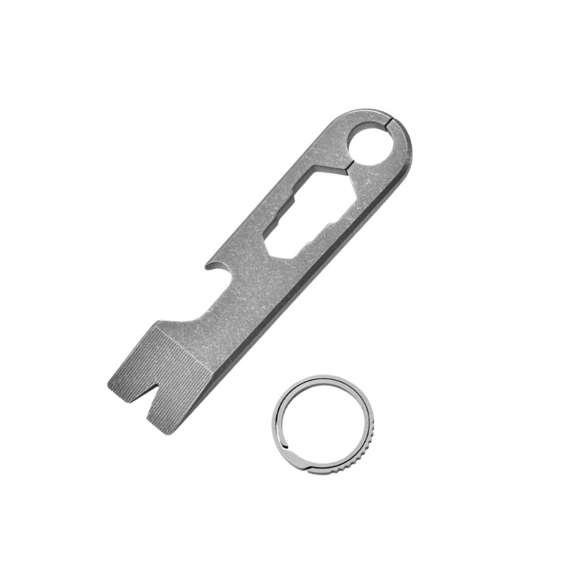 Robust Metal Pocket Sized Tool Includes Pry Bar Wrench And Bottle Opener