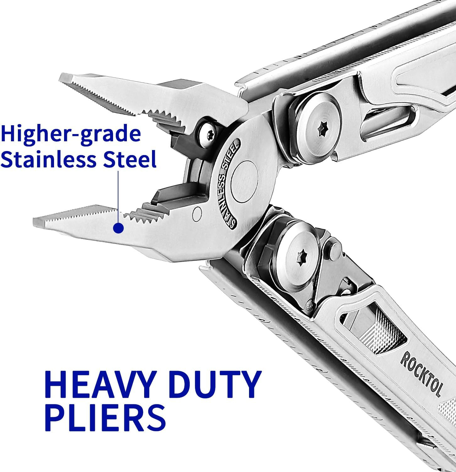 Multitool, 29-In-1 Multitool Pliers with Replaceable Wire Cutters and Saw, Heavy