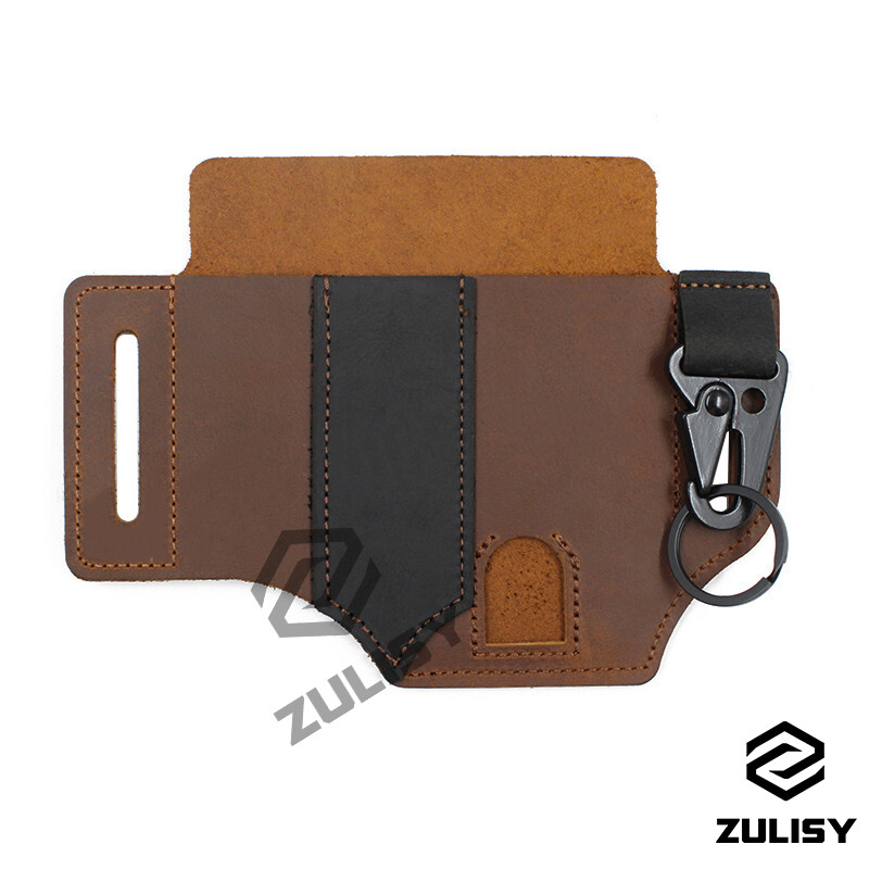 EDC Belt Organizer Multitool Leather Sheath for Leatherman Knife Pen Flashlight