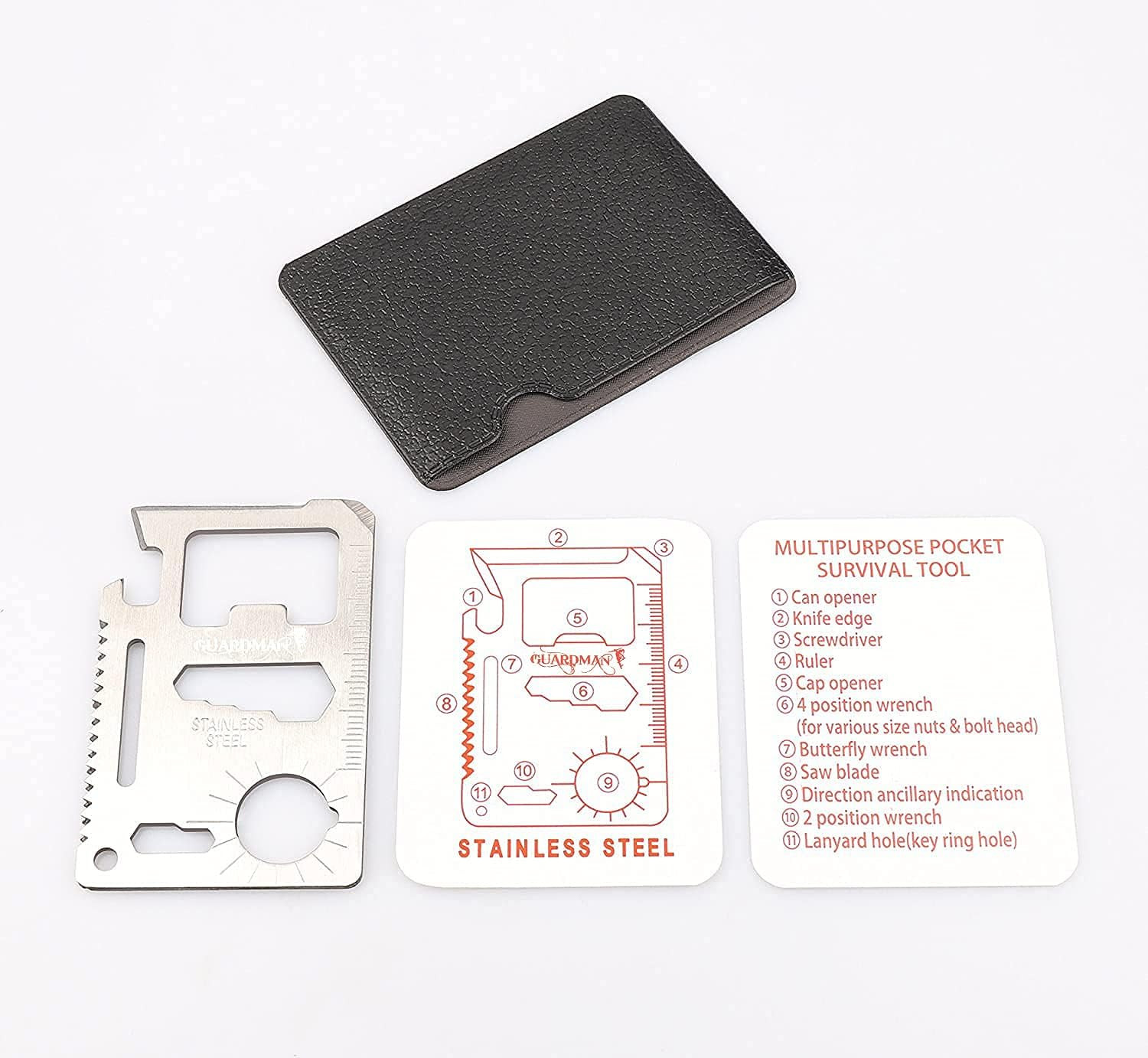 Fathers Day Gift 2-Pack 11-In-1 Credit Card Multitool – Multitool Wallet Surviva