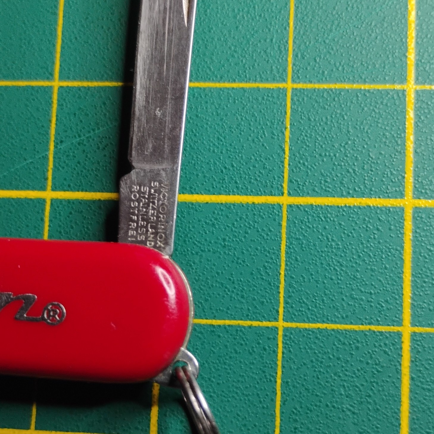 Snap-on Victorinox Pocketknife 2 Tools Knife Nail File SS 1.5in Red Lanyard