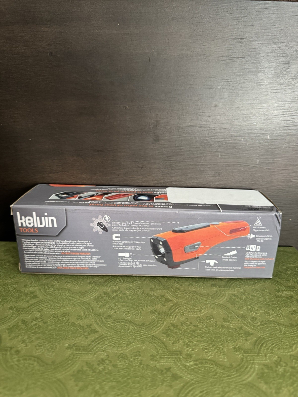 NEW KELVIN® 8 Automotive Emergency Multitool Flashlight / Powerbank Tool