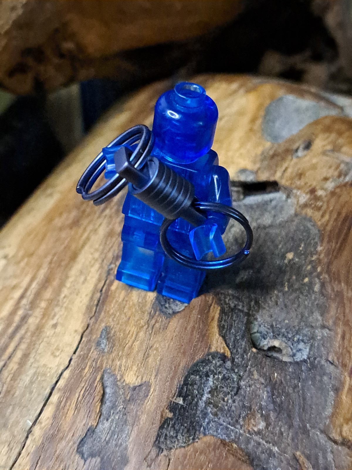 Pro Mini Series Anodized Titanium Swivel With 15mm Titanium Keyrings