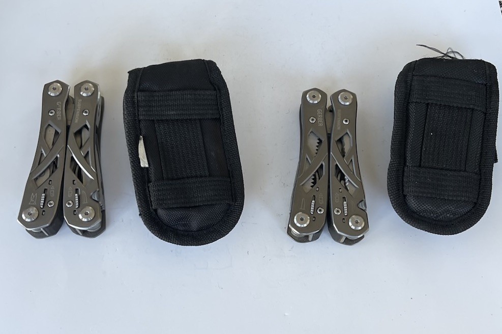 Lot 2 Gerber Suspension Multi-Tool With Sheath, Gray, Serrated Edge, Fast Ship!!