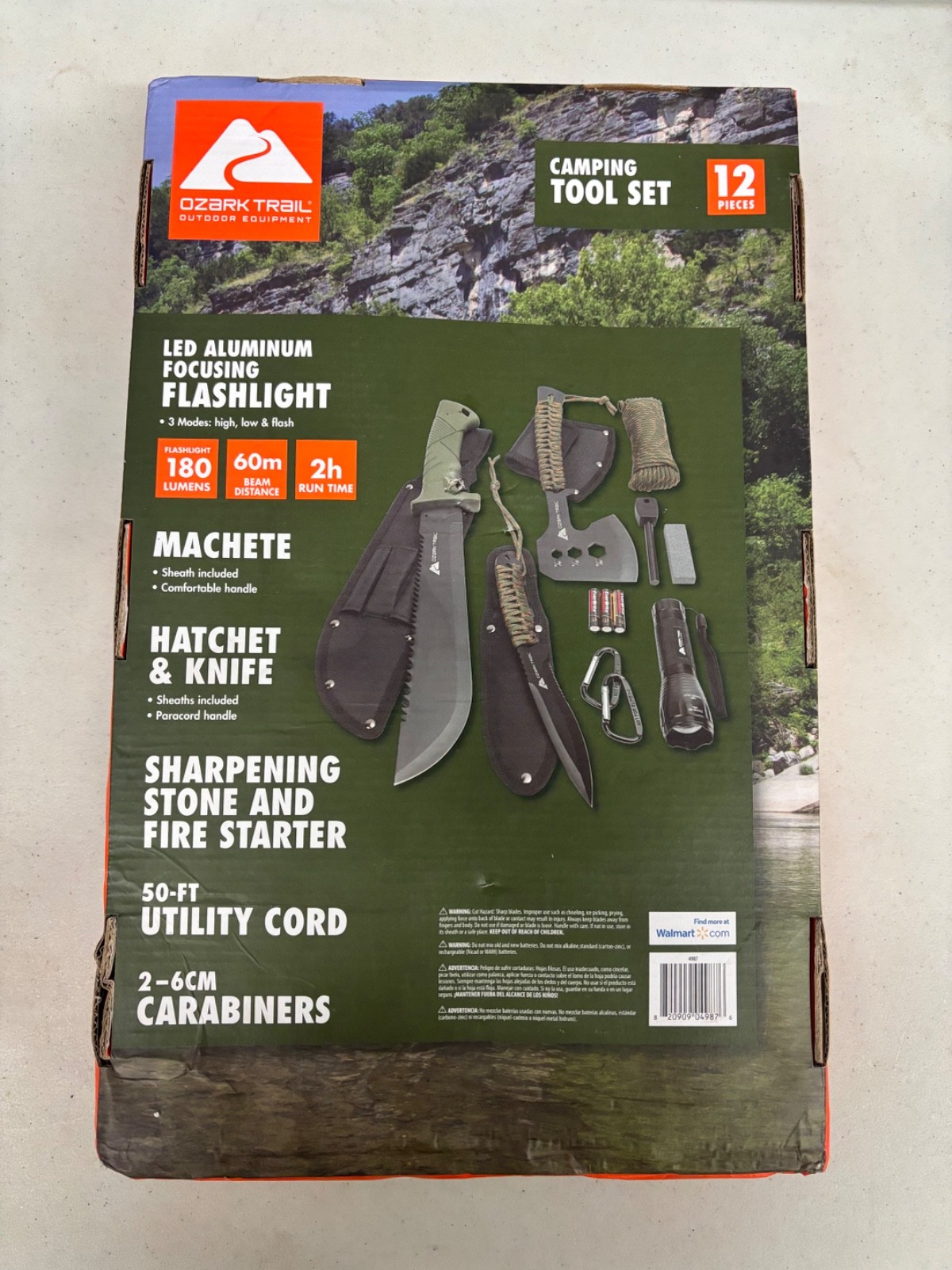 OZARK TRAIL 12 – PIECE CAMPING TOOL SET – GREEN – NEW HUNTING SURVIVAL