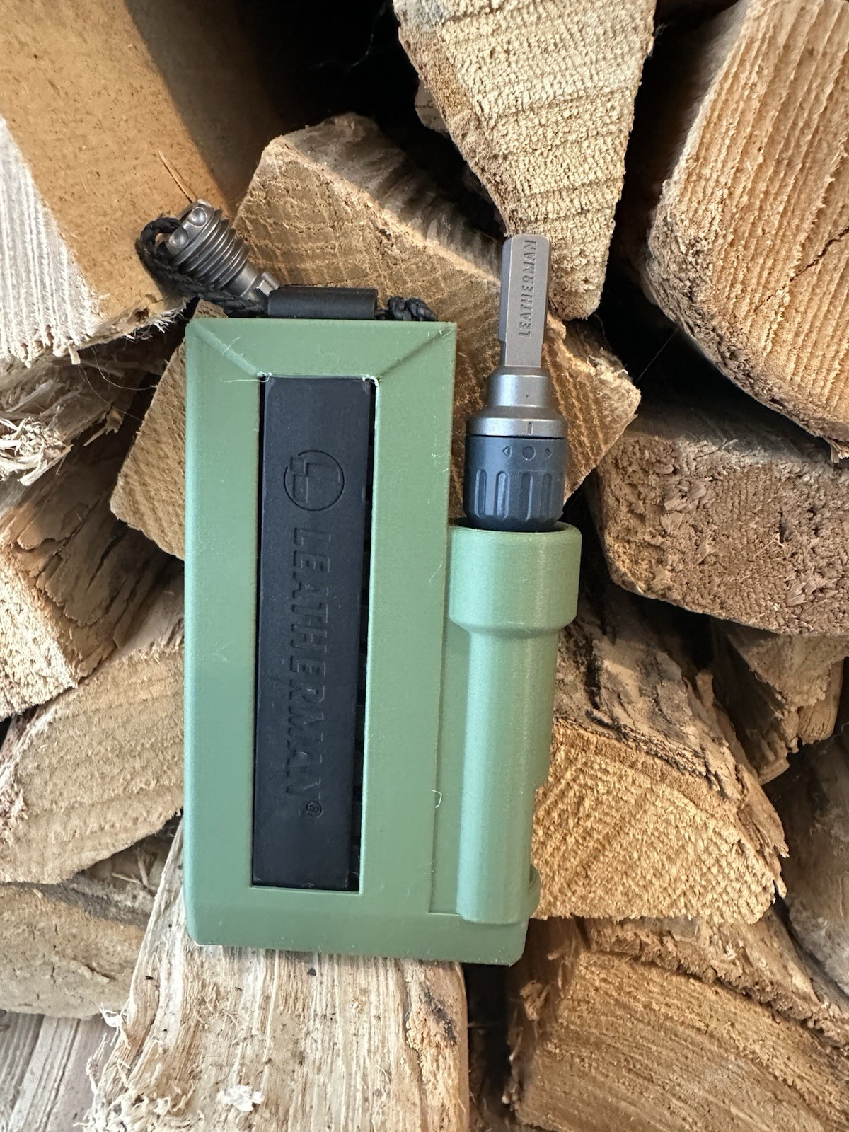Leatherman Bit Rack & Ratchet Holder Holster for Flat Bits Tools – Olive Green
