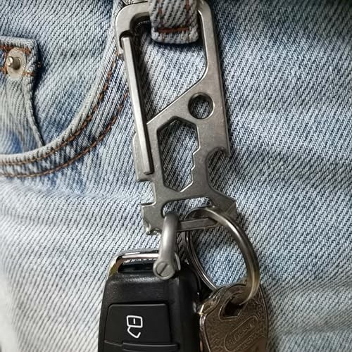 Titanium Carabiner Clip for Keys Multifunctional EDC Keychain Backpack Accessory