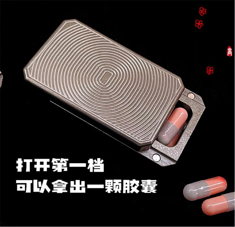 Titanium Alloy Pop Storage Case Fidget Gadgets Candy Pill Cigarette EDC Box