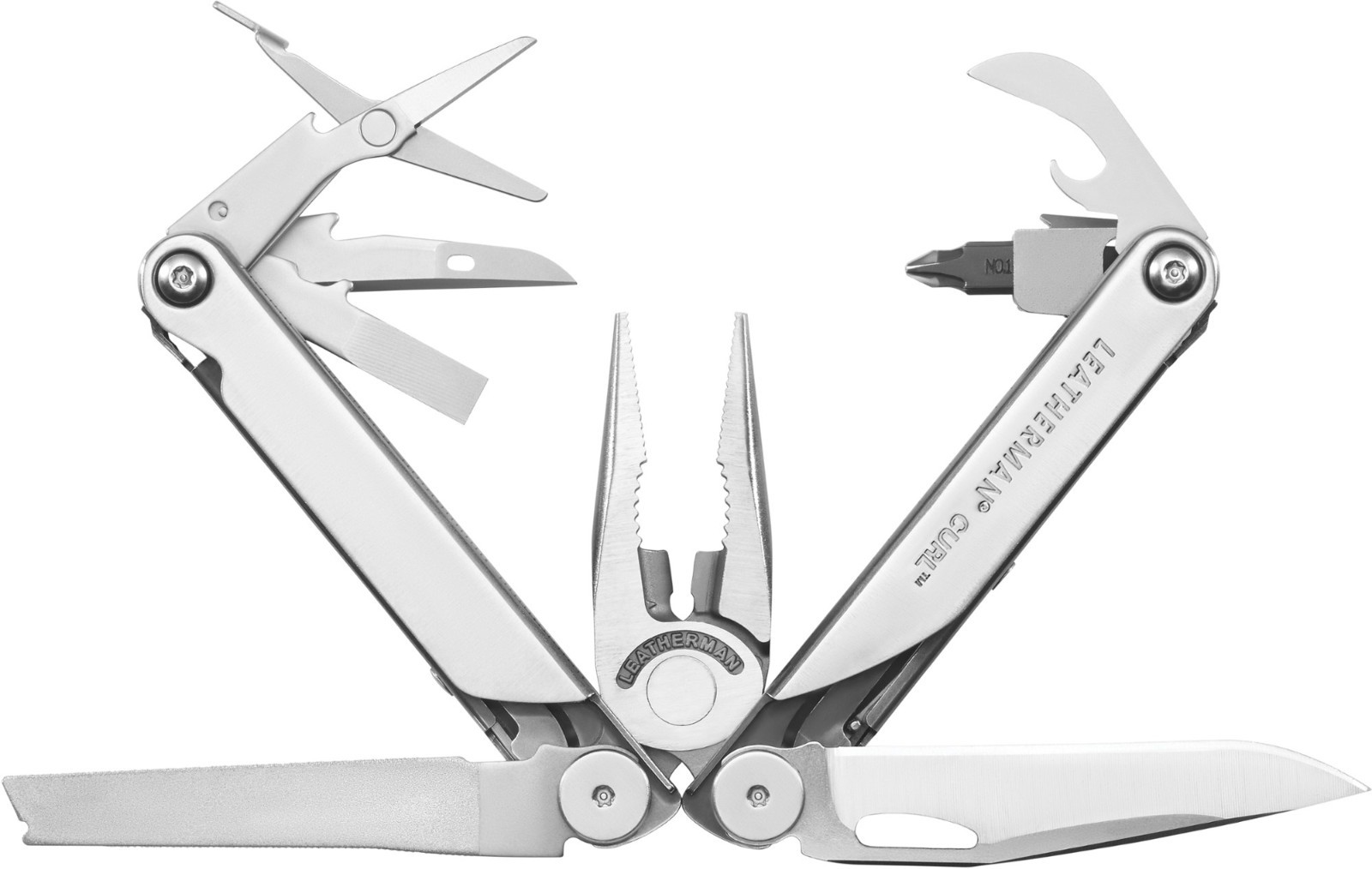 LEATHERMAN, Curl Multitool, Stainless Steel Everyday Tool, with Nylon Sheath