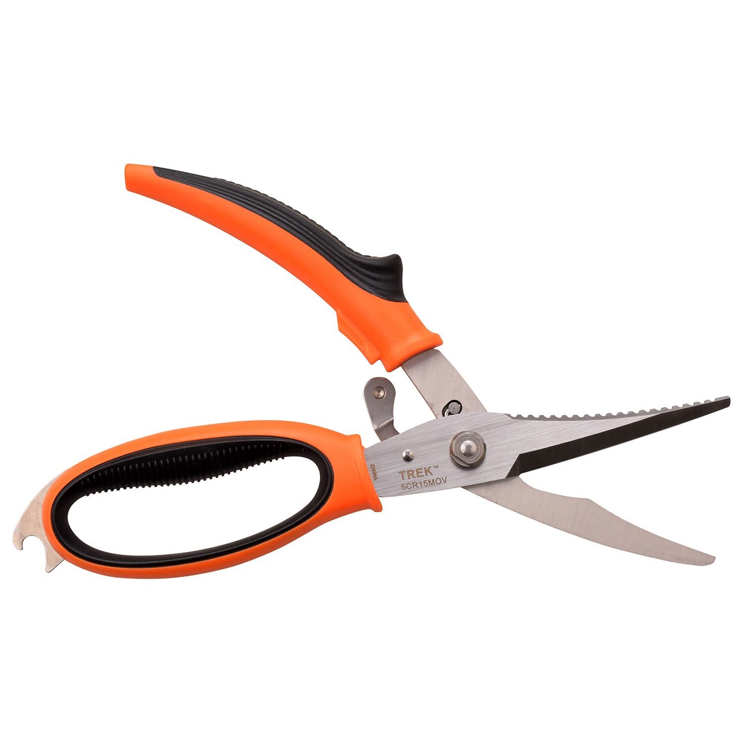 Elk Ridge – Outdoors TREK Shears – Spring Loaded Handle, Bottle Opener, Scaler,