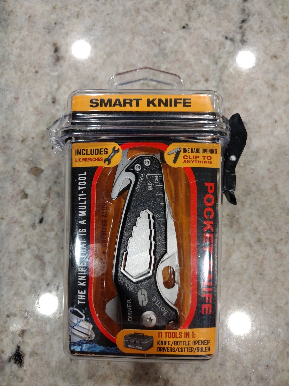 True Utility Smart Pocket Knife 11-in-1 Multi Tool With Weatherproof Case