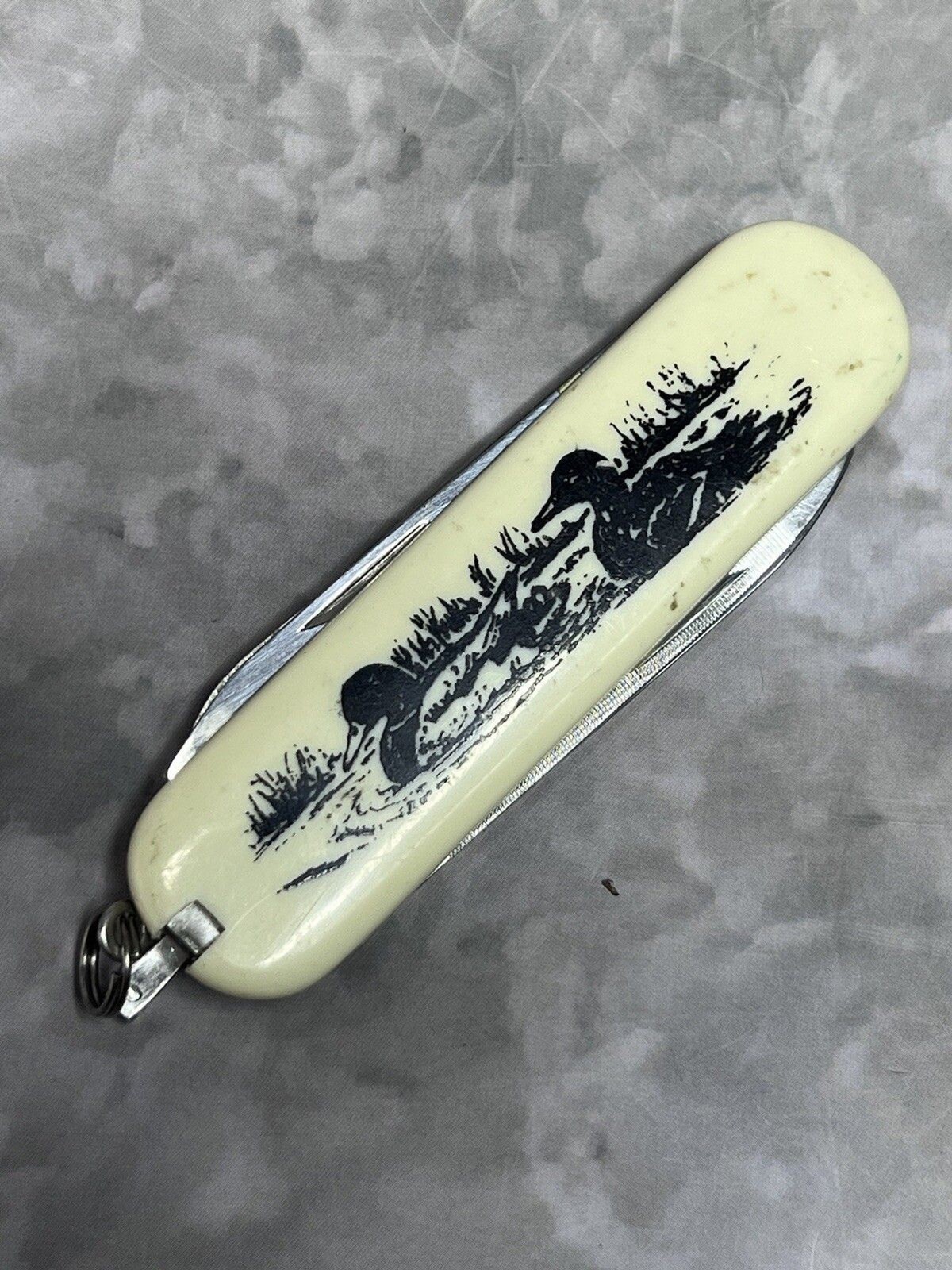 Vintage Duck Hunting Multi Tool Pocket Tactical Camping Folding Army Knife #1695