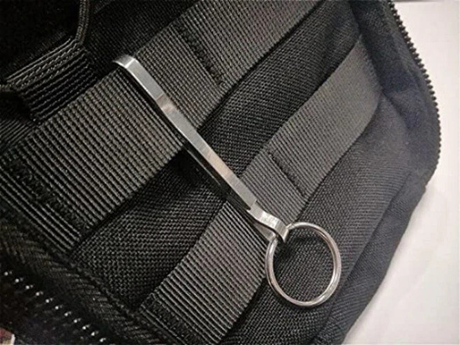 1PC Stainless Steel Hanging Buckle Bag Belt Clip Keychain EDC Quickdraw Key Ring
