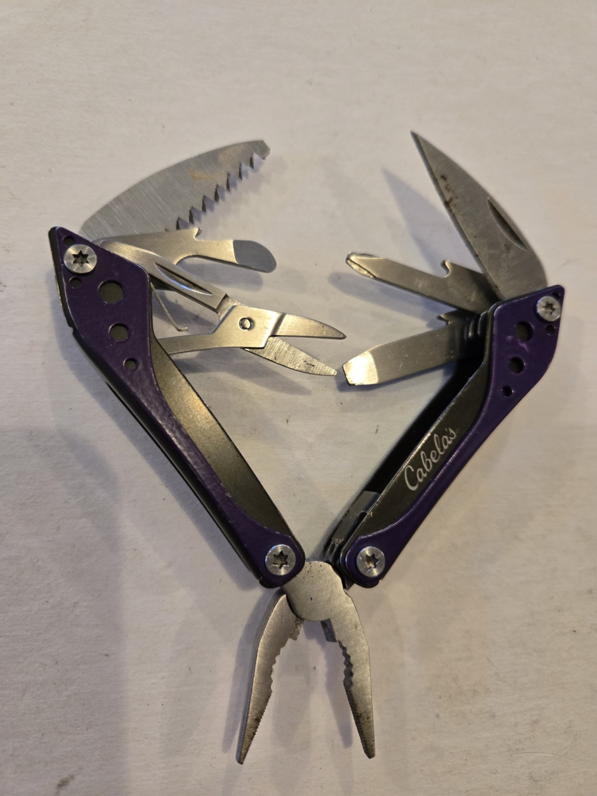 Cabela’s Mini Multi-Tool Pliers 7 Tools, Purple