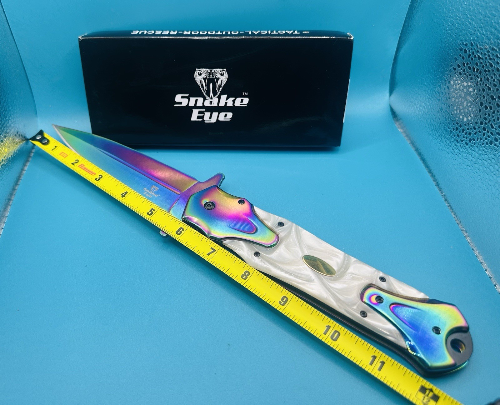 Snake Eye Giant 12.5” Assisted Open Folding For Pocket Knife Outdoor-Rescue NIB