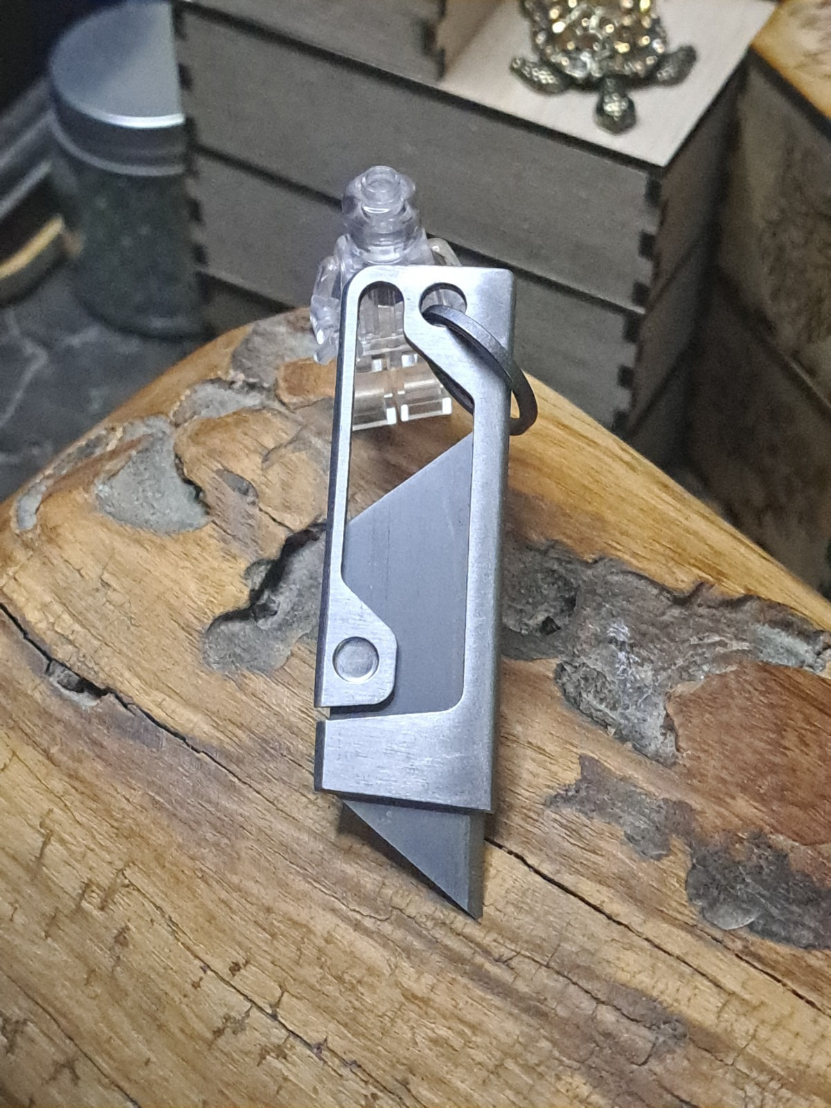 Stainless Steel Minimalist Keychain Utility Knife
