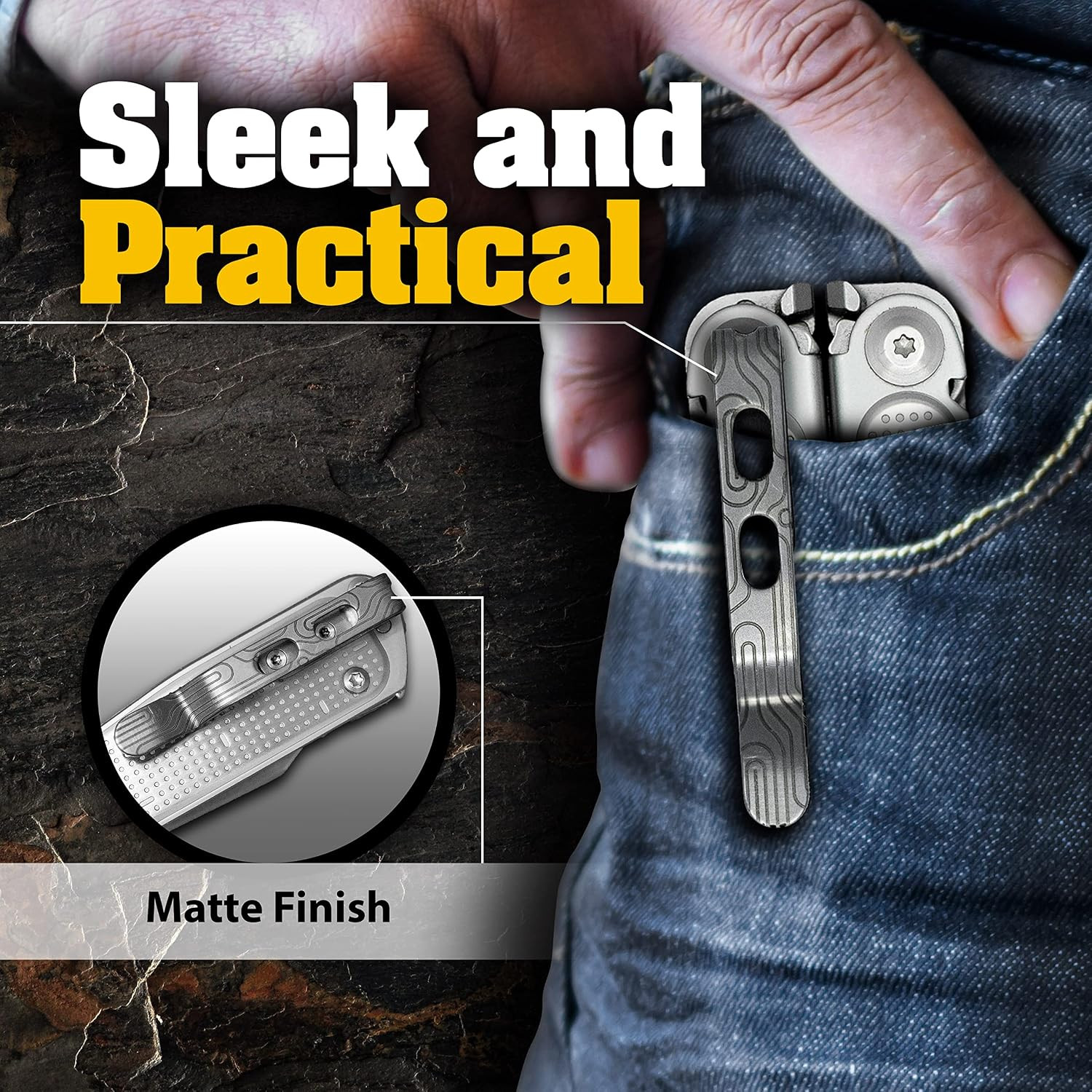 Pocket Clip for Leatherman Free P & T Series, ARC, Bond and Curl Multi-Tools | T