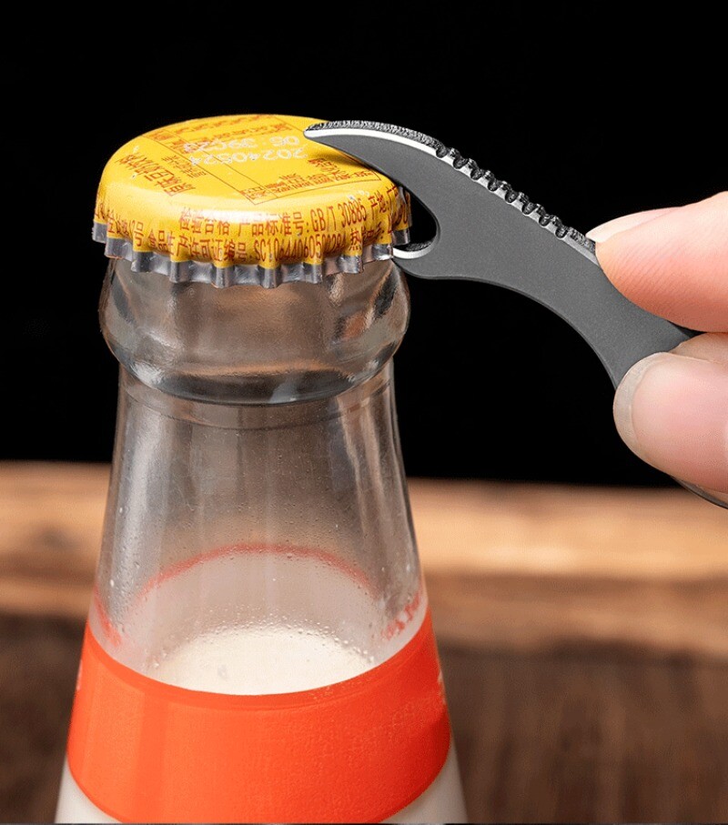 Titanium Alloy Multi Tools Crowbar Bottle Opener Portable Outdoor EDC Keychain
