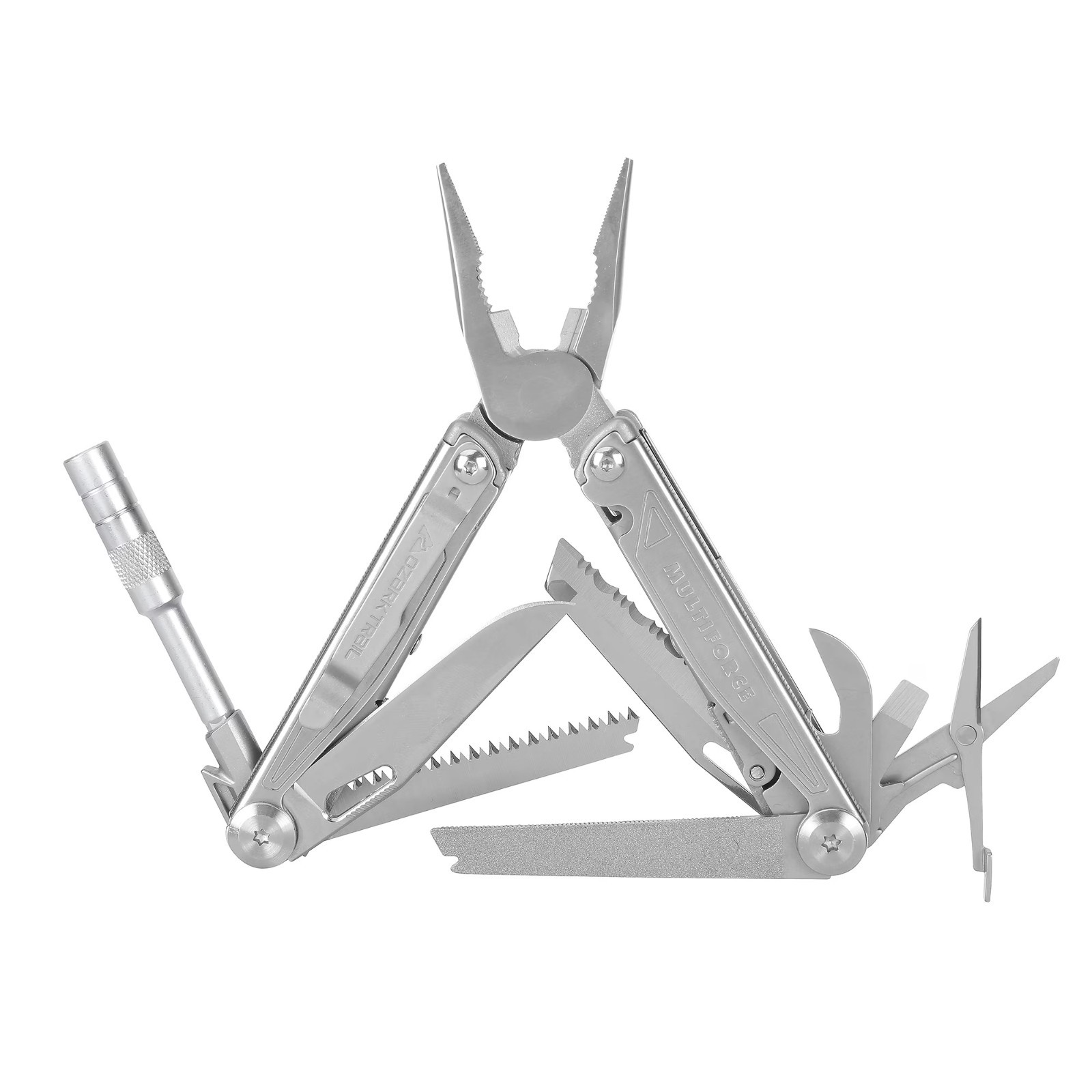 Ozark Trail Multiforce 18-in-1 Premium Multi-Tool, Stainless Steel for Camping &