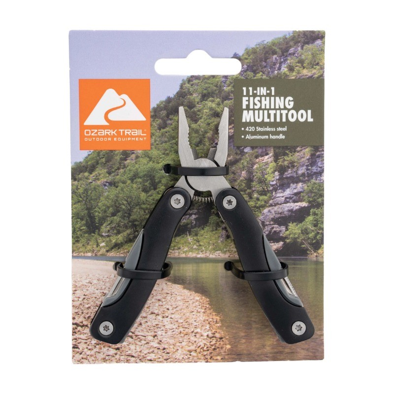 (3 pack) Ozark Trail 11-in-1 Aluminum Fishing Multi Tool