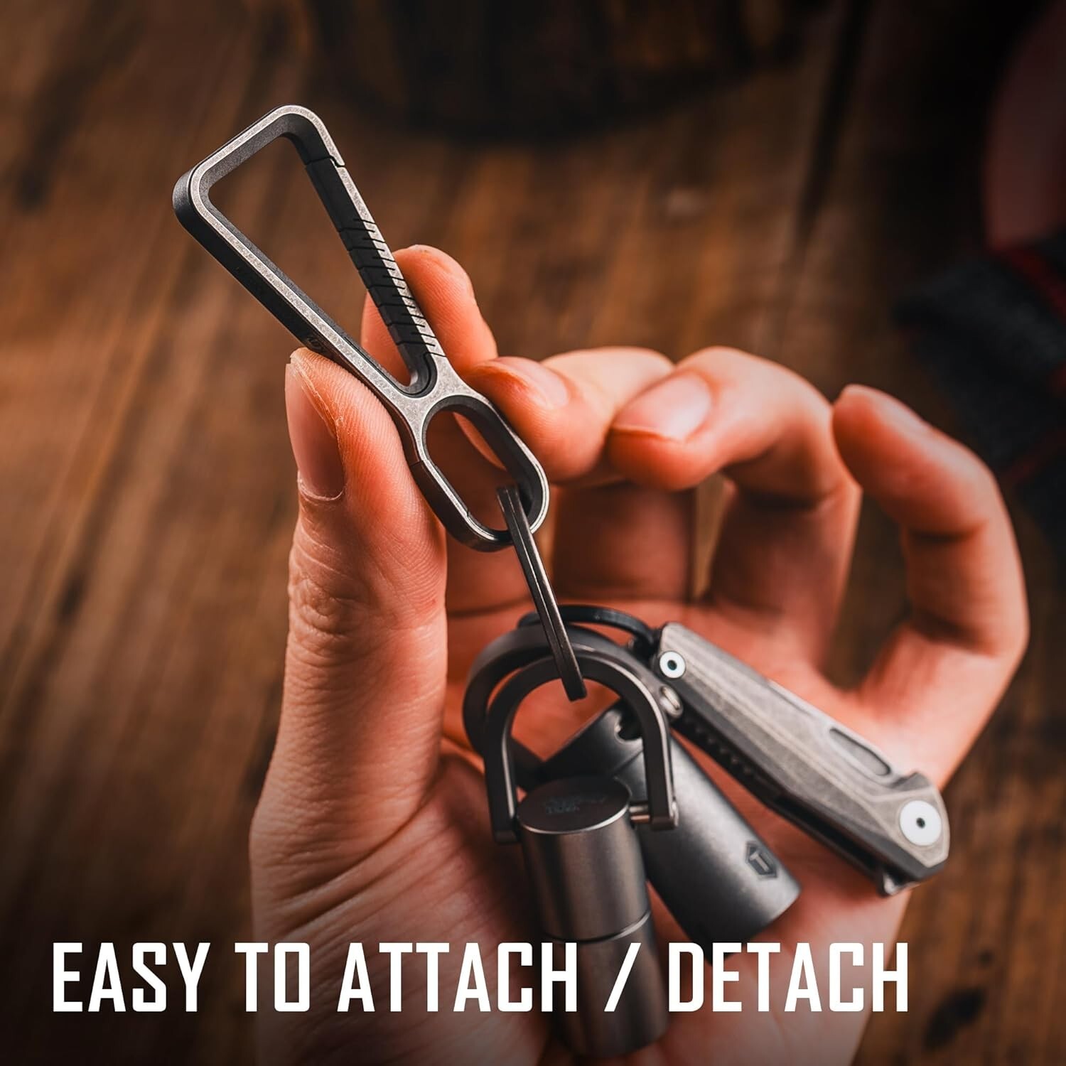 KeyUnity KM01 Titanium EDC Keychain Clip with Bottle Opener
