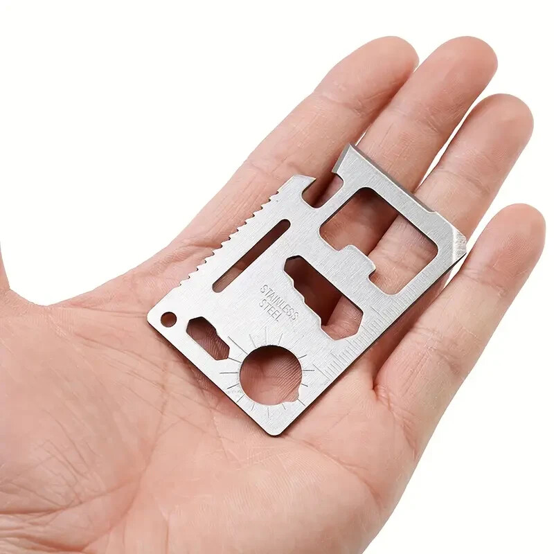 11-IN-1 Multi Function Survival Pocket Card Tool Outdoor Emergency Gear