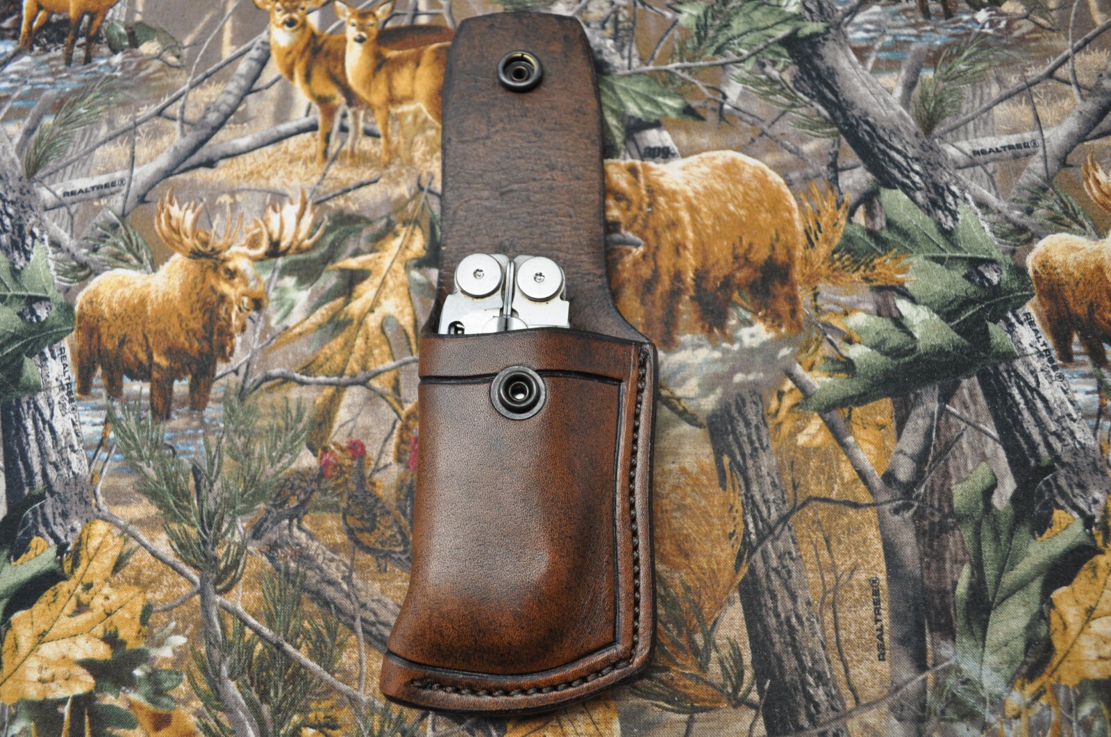 Custom Handmade Sheath for Leatherman Wave-L. Handed (Sheath Only)