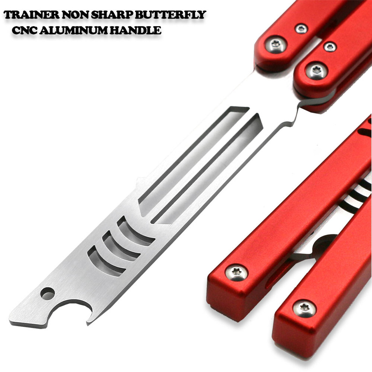 CNC Shark Model Non-Sharp Professional Trainer – Butterfly Red Handle