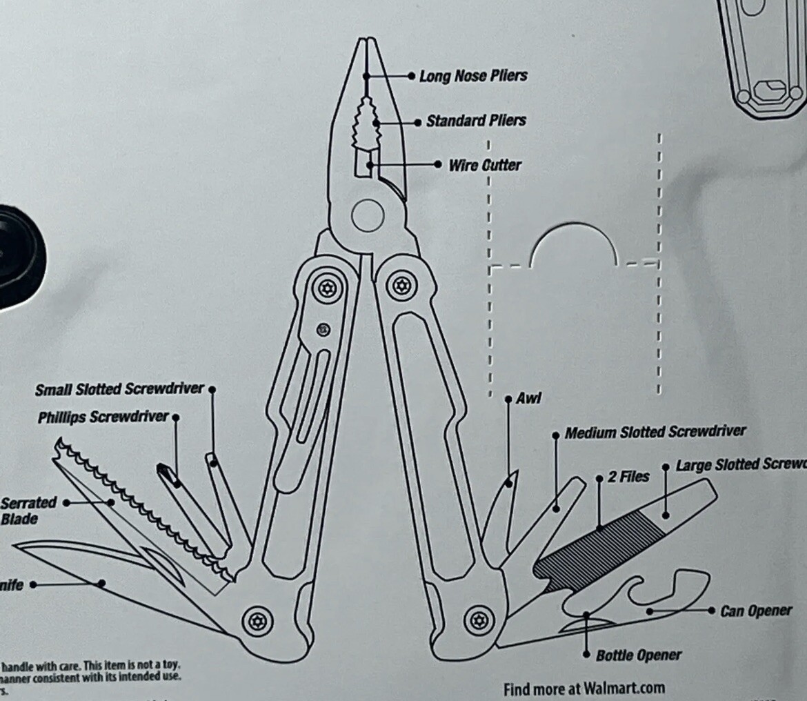 Hyper Tough 3 Piece Multi tool And Knife Set
