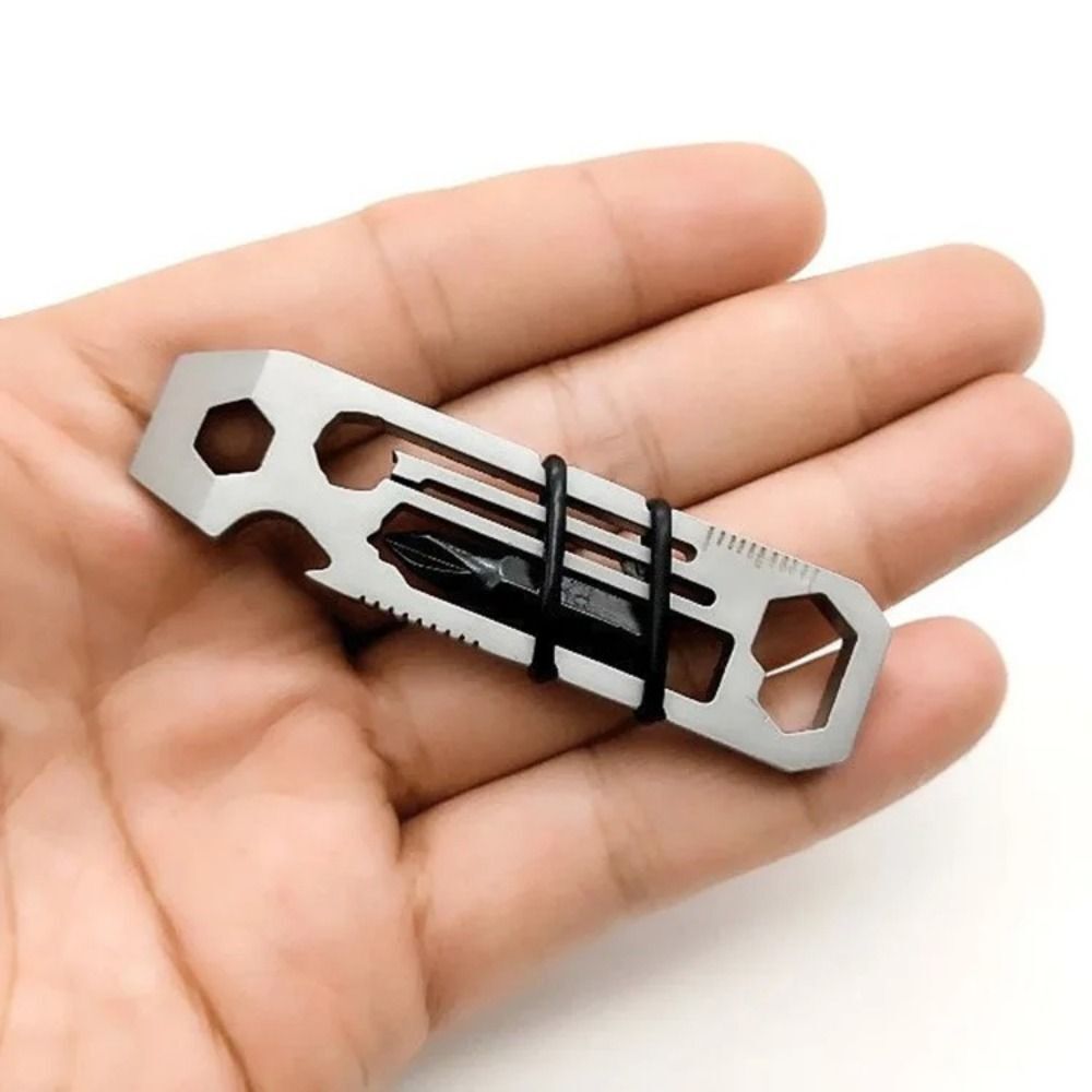 Stainless Steel Multifunctional Pry Bar Outdoor Mini EDC Multitool Repair Tools