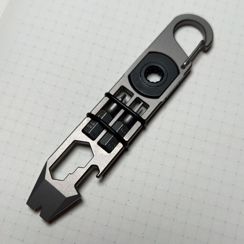 Titanium Alloy EDC Multi-function Crowbar Bottle Opener Wrench Screwdriver Tools