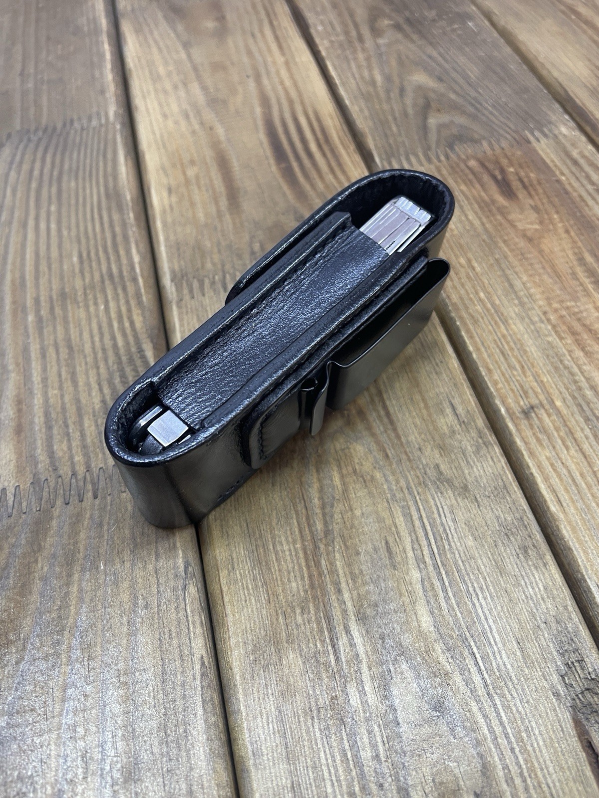 Leather Sheath for Victorinox SWISSTOOL SPIRIT With Belt clip