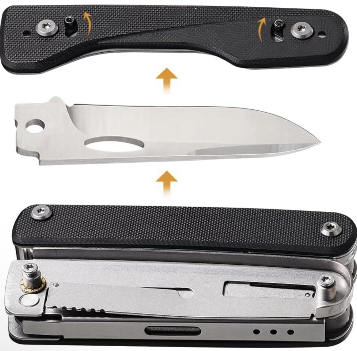 ROXON Flex Titan Multitool 16 Essential Tools With Black G10 Handles T Shank