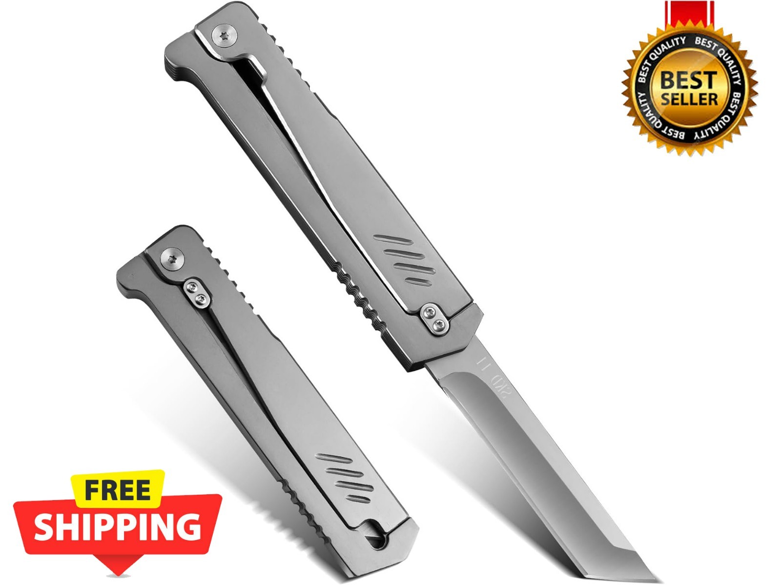 Pocket Knife for Men – Folding D2 Steel Blade EDC Multitool Belt Clip Camping