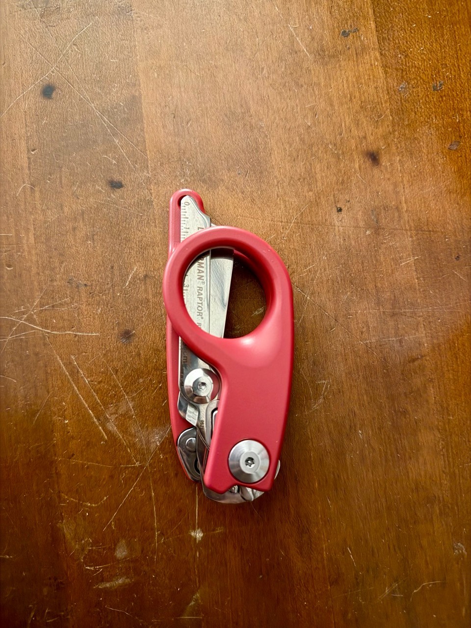 Leatherman Raptor Response Rescue Shears – Red/Crimson – “J.S.” Laser Etched