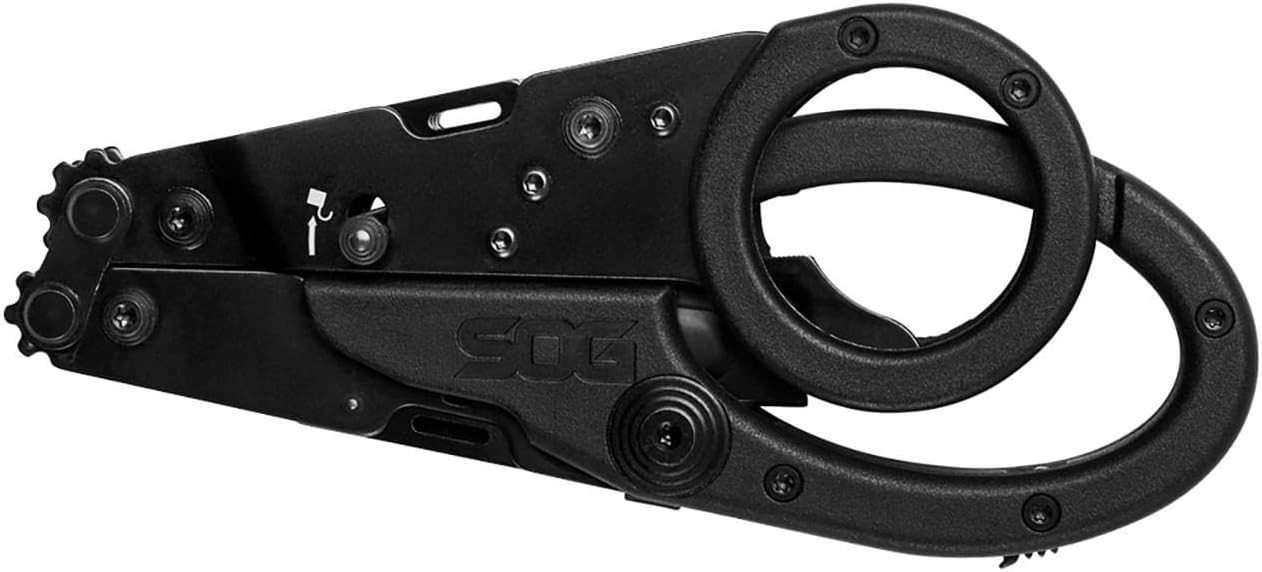 SOG ParaShears Lightweight Backcountry Stainless Steel Multi-Tool, 11 Tools, Blk