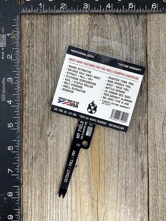 EDC Tool Co MP Field Tool Black Integrated Essentials Common Hex Sizes USA MADE