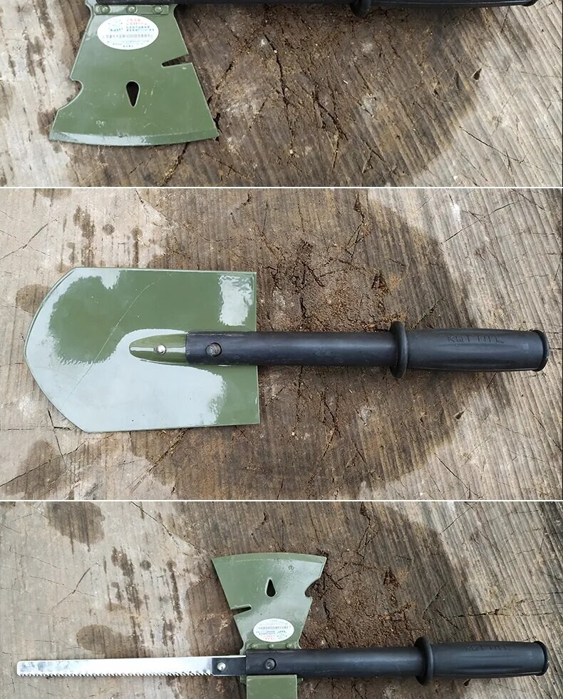 Emergency Bugout Survival Multi Tool Kit Army Shovel Military Axe Camping Saw