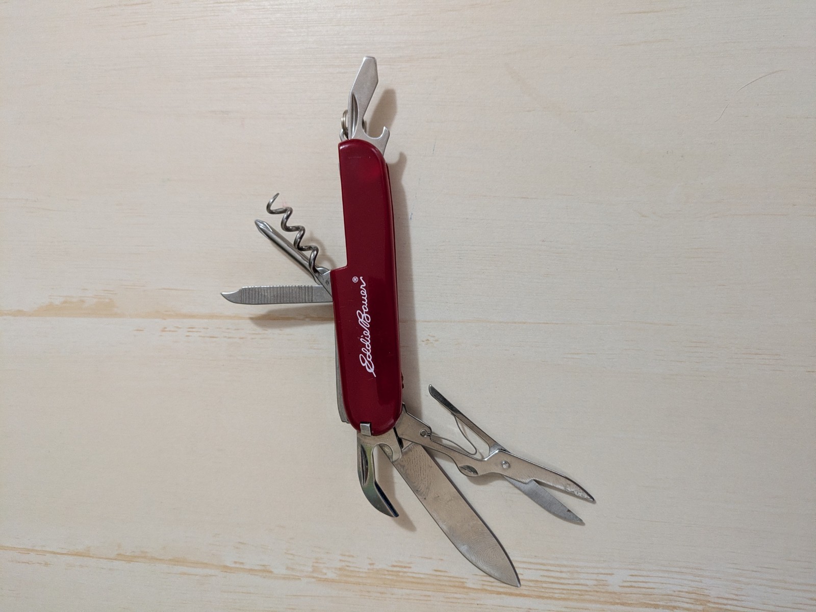 Swiss Army Knife Eddie Bauer Folding Pocket Knife. Multi Blades Tweezers Clean