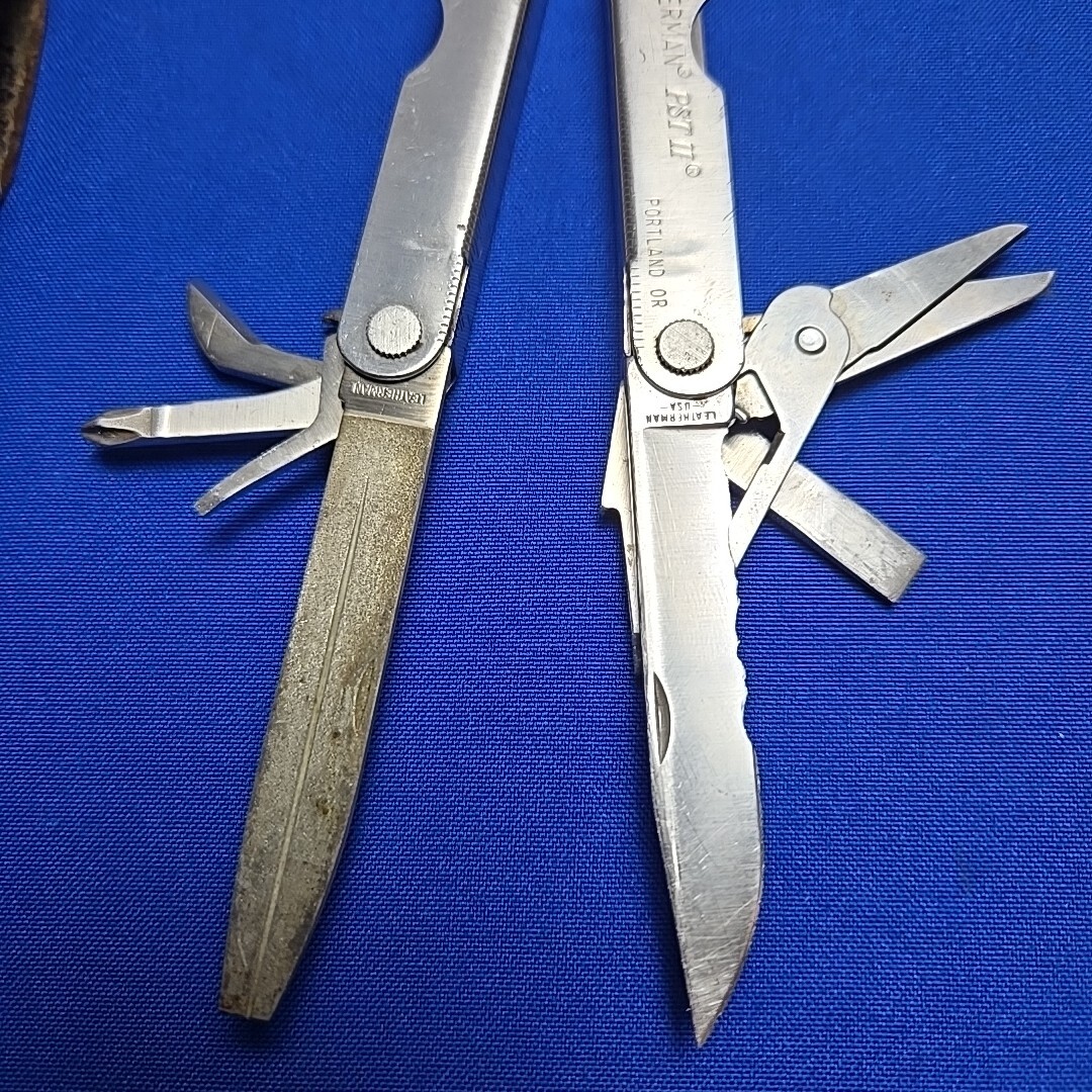 Leatherman PST II 2 Multi Tool Vintage Knife Folding Leather Case
