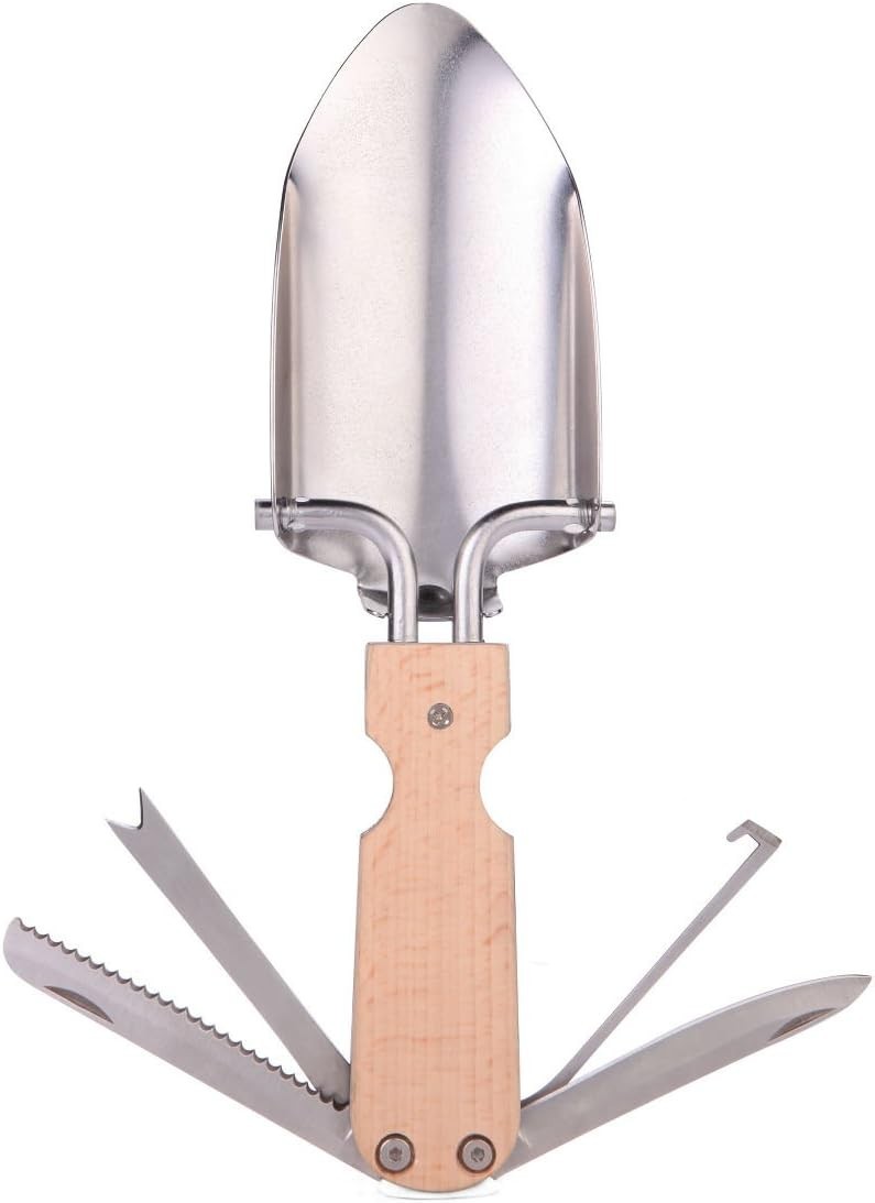 Stainless Steel Pocket Multi Tool with Beechwood Handle – Perfect for Gardeners