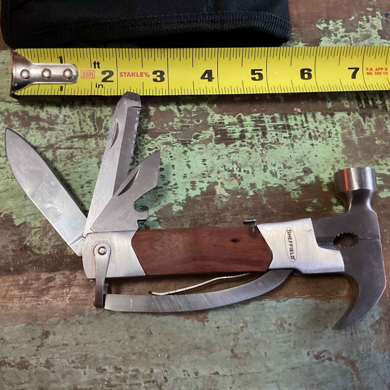 Sheffield 9 in 1 Multi Tool Pliers Knife Screwdriver and Utility Knife With Case
