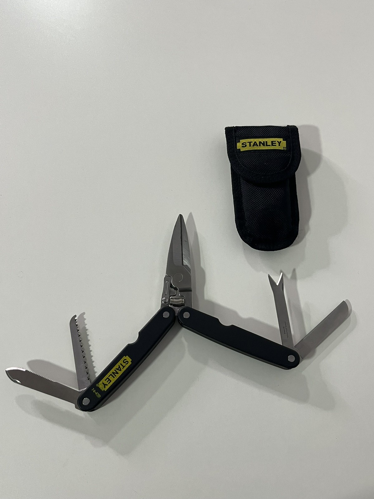 STANLEY 74-438 Folding Pocket Shears Multi Tool Stainless with Sheath