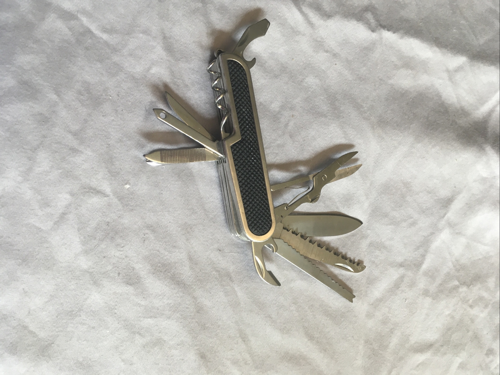 Pocket Knife 13-Function Multitool Knife Stainless Steel preowned