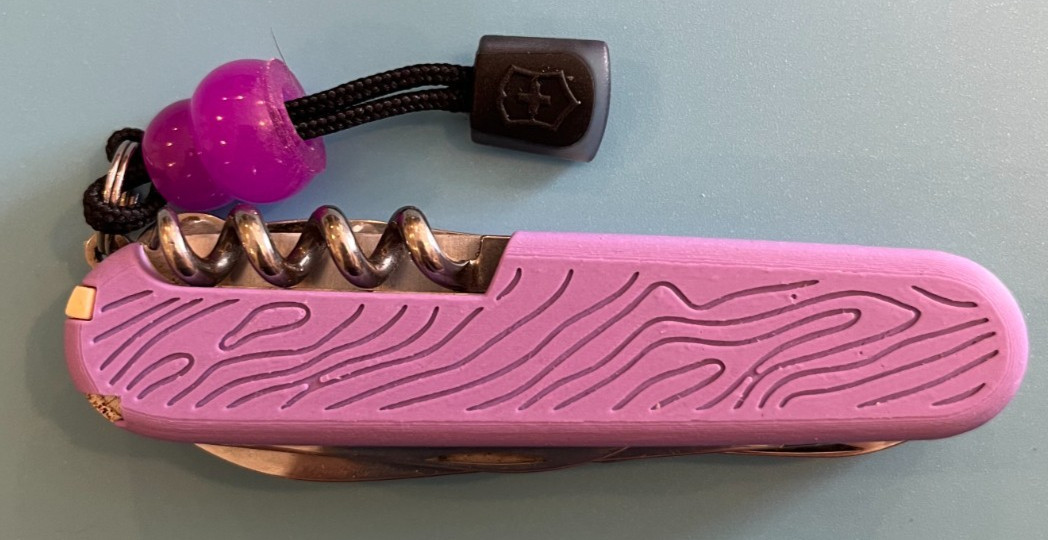 Victorinox Custom Multitool+, General Suisse bld, Purple w/ lanyard & glo bead