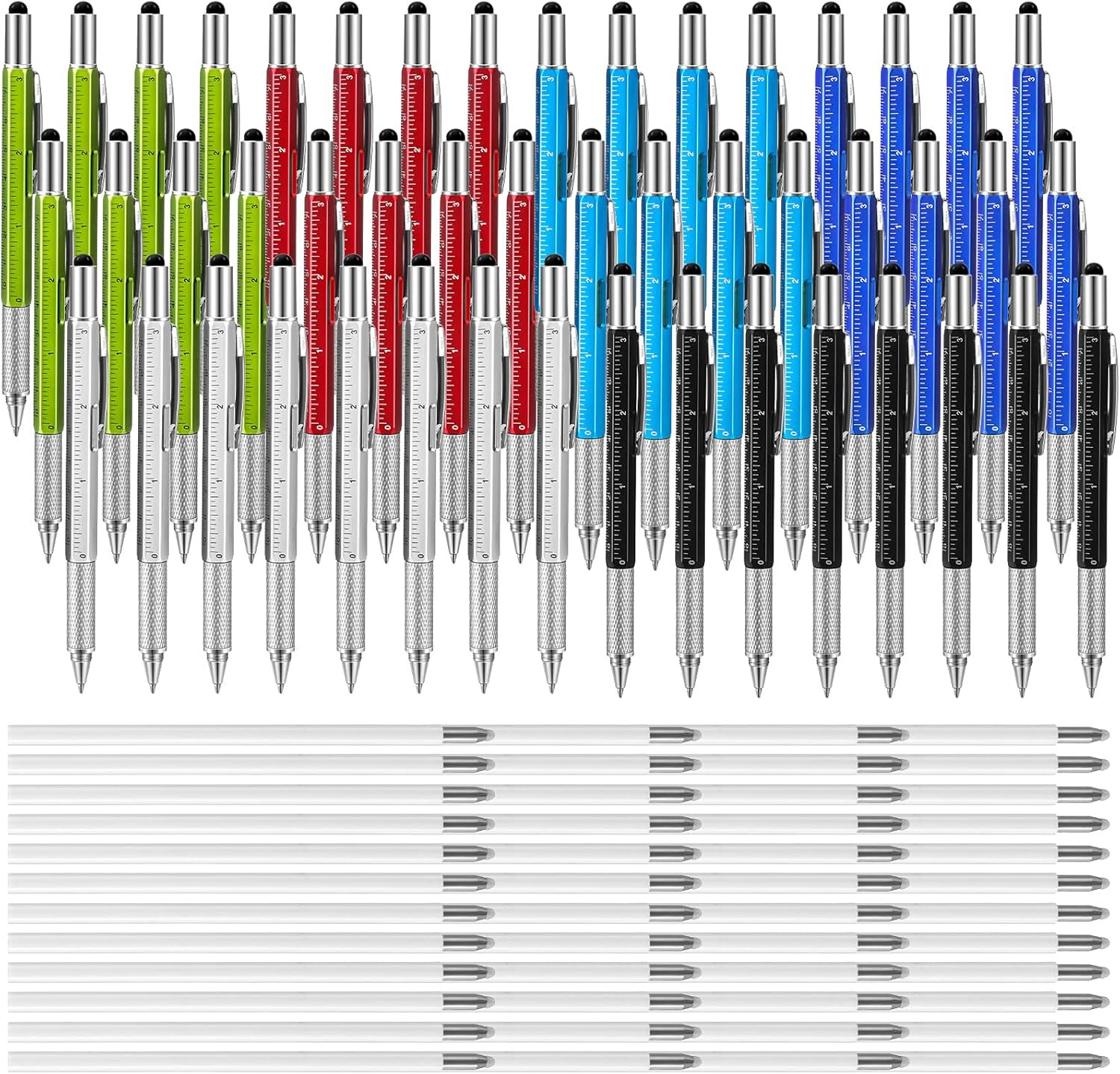48 Pcs Multi Tool 6 in 1 Ballpoint Pen for Men Dad Gifts for Christmas Multi Fun