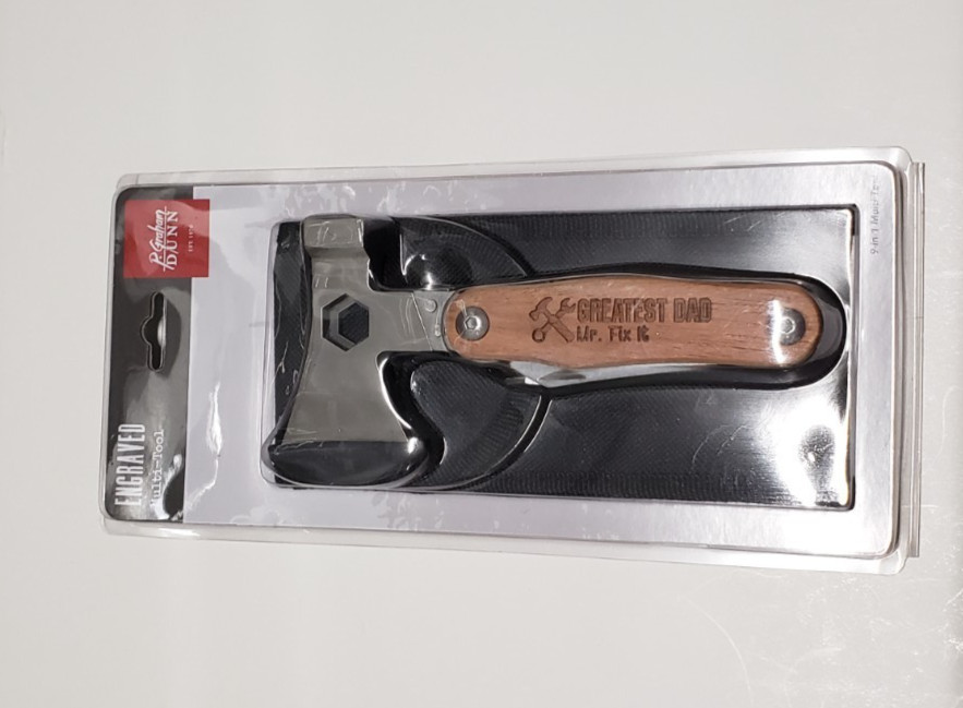 Engraved Mr. Fix It with Hammer & Wrench Multi-tool “Greatest Dad ” Father New