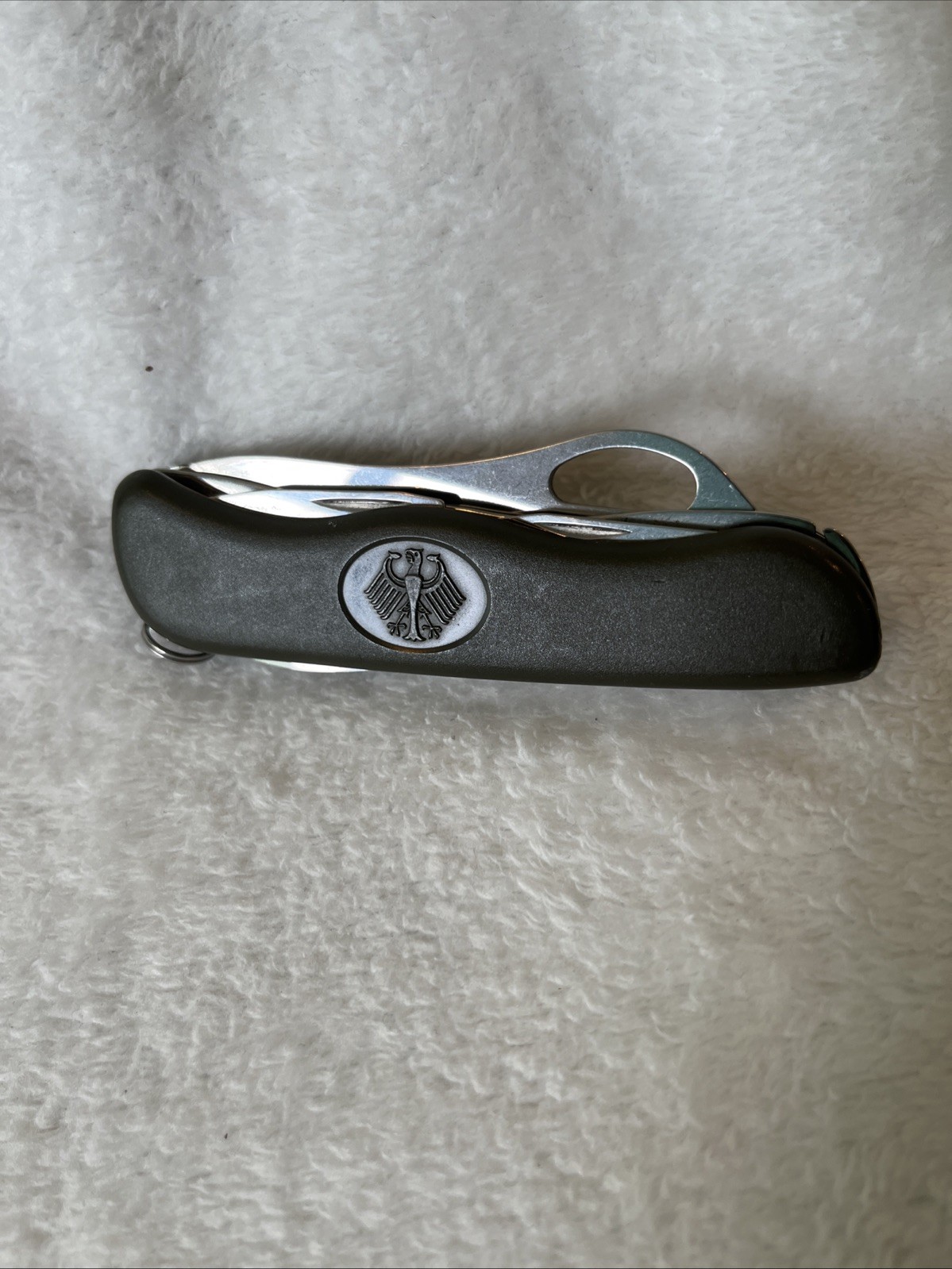 Victorinox German Olive Army Knife GAK One Hand Trekker Multitool