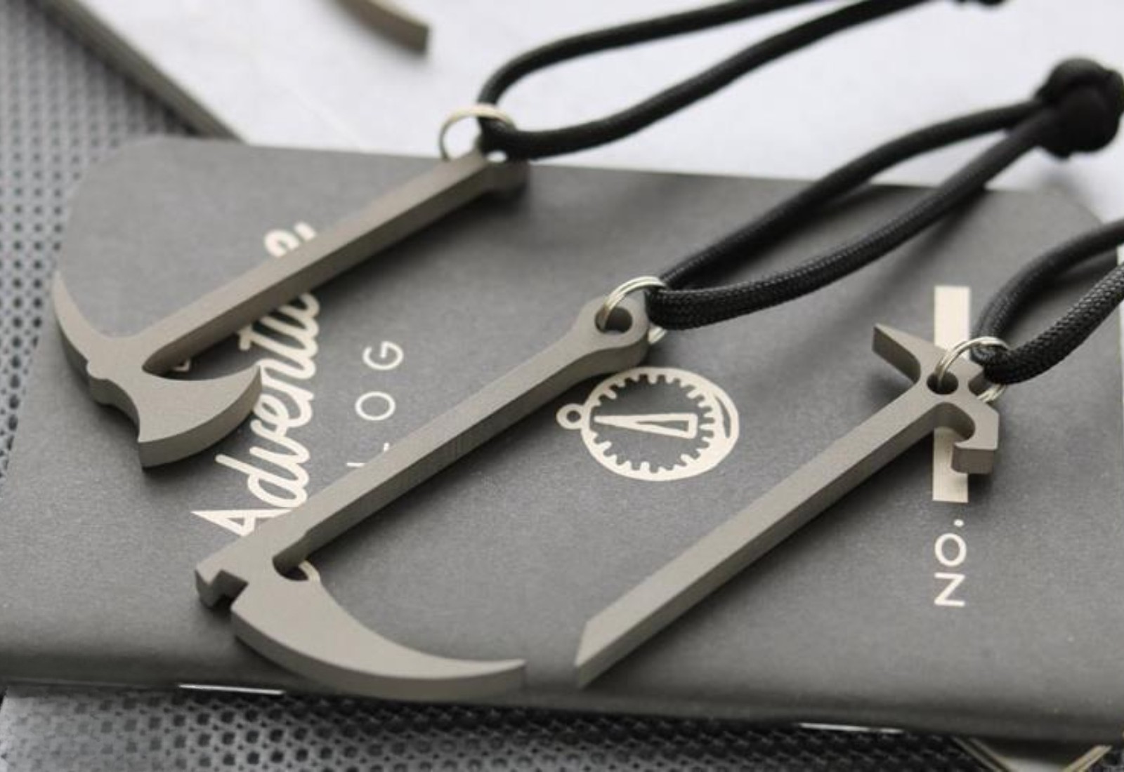 EDC Titanium Multifunctional Crowbar Axe Bottle Opener Keychain Necklace Pendant