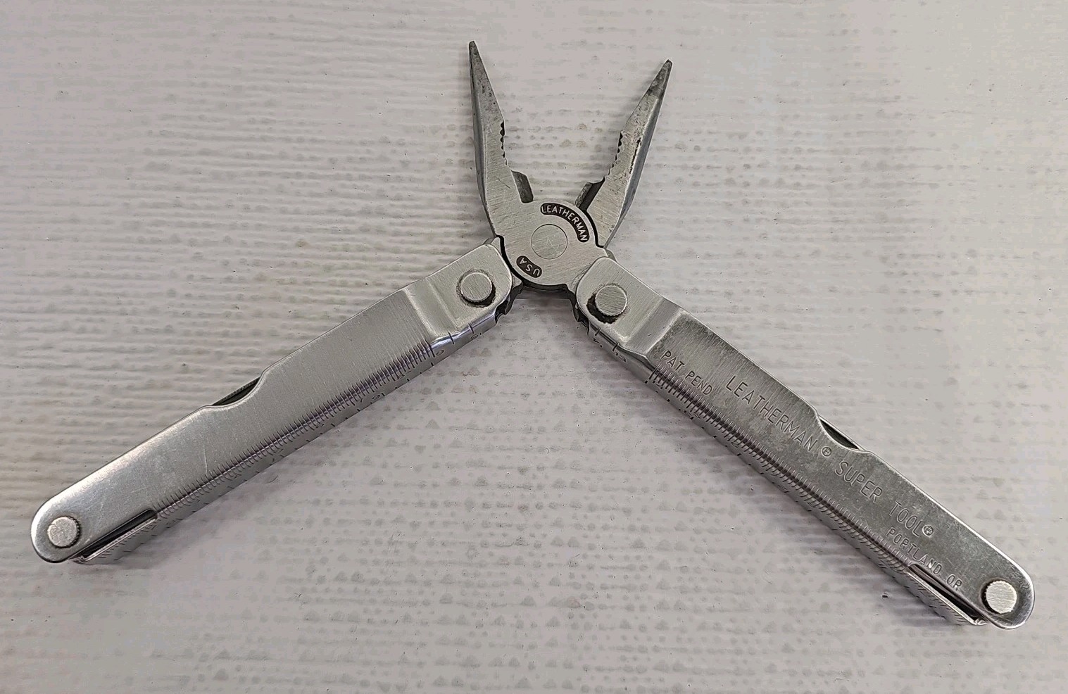 Vintage Leatherman SuperTool Pat Pend USA Stainless Steel Multi-Tool 10 In 1